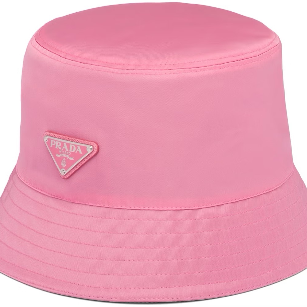 Authentic Prada Nylon Bucket Hat in “Begonia Pink”
